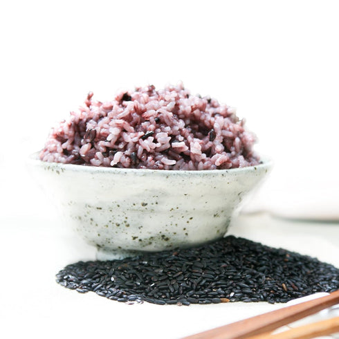 Packed 2 (Pack 1) ROM AMERICA Black Rice for Asian Cooking | Korean Purple Rice Whole Grain Medium Grain - Healthy