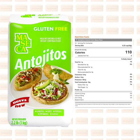 QUALITATT 10 2 lb 3 Pack Maseca Antojitos Instant Corn Masa Flour by Qualitatt