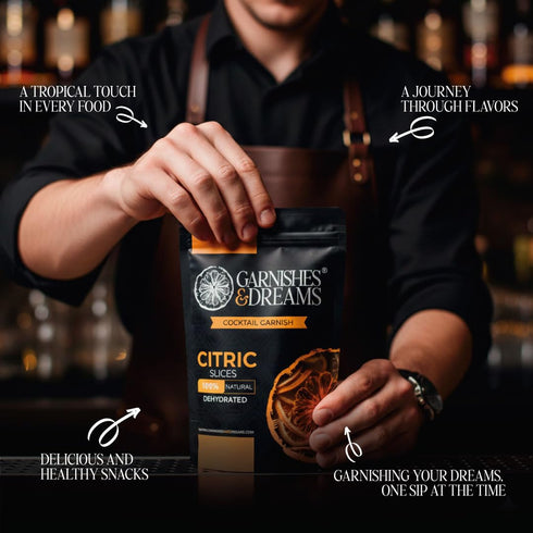 3 oz Garnishes & Dreams Dried Orange Slices Premium Dehydrated Orange Slices, Dehydrated Fruit for Cocktail Garnish, |
