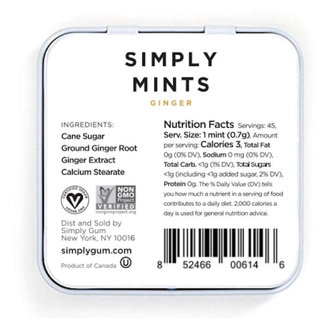SIMPLY GUM Ginger Mints, 1.1 OZ