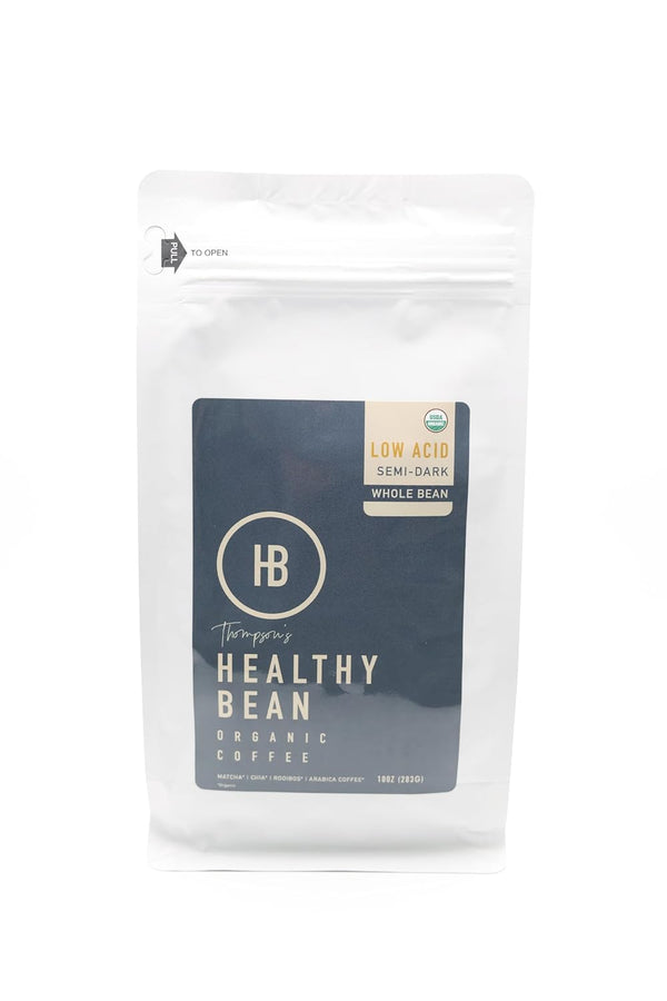 Healthy Bean Organic Low Acid Coffee Beans - USDA Organic Mold-Free, Superfood