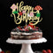 Kaoenla Mushroom Cake Topper- Glitter Mushroom Birthday Cake ToppersMushrooms and flowers in