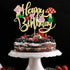 Kaoenla Mushroom Cake Topper- Glitter Mushroom Birthday Cake ToppersMushrooms and flowers in