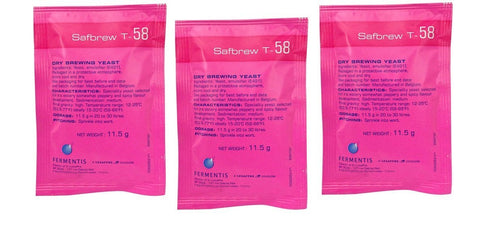 Safbrew T-58 Yeast (3 Count 11.5 g Packs)