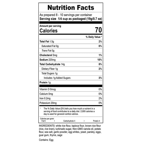 10oz (1 Pack) Aleias Gluten Free Savory Stuffing Mix Classic Holiday Stuffing for Turkey, Chicken & More Wheat Free