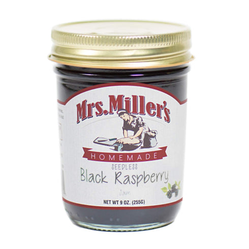 CPG.IO 9 (Pack 6) Mrs. Miller's Seedless Black Raspberry Jam Ounce