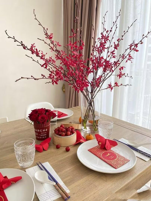 10 Stems of Fresh Red Ascocenda Orchids - Elegant Gift Flowers