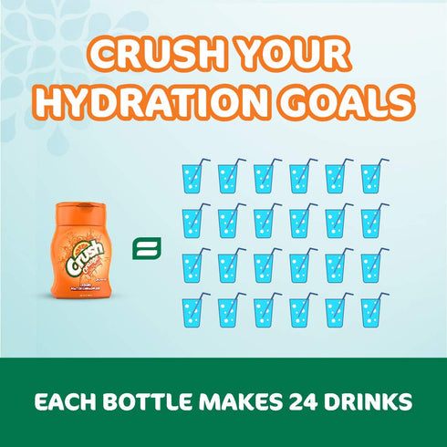(4 96 Crush, Orange, Liquid Water Enhancer New, Better Taste! Bottles, Makes Flavored Water Drinks) Sugar Free, Zero