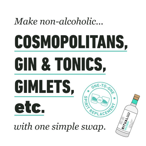 25.4 Oz (750ml) RITUAL ZERO PROOF Gin Alternative | Award-Winning Non-Alcoholic Spirit | Fl | Zero Calories |