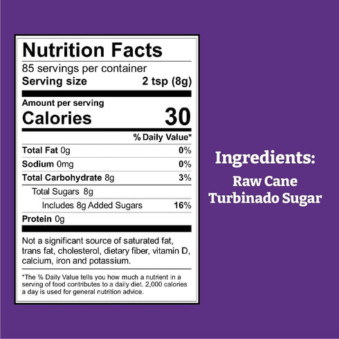 24-Ounce 6 Pack Wholesome Sweeteners Raw Cane Turbinado Cane Sugar, Fair Trade, Non GMO, Gluten Free & Vegan