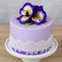 1 Count Global Sugar Art Dutch Iris Sugar Cake Flowers, Purple with Yellow Center by Chef Alan Tetreault