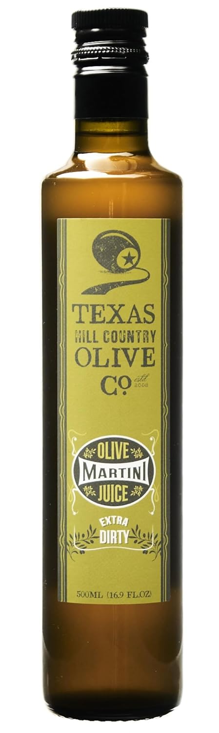 Country (16.9 Oz) Texas Hill Olive Co. Extra Dirty Martini Olive Juice Premium Olive Brine for Bold Flavor, Classic