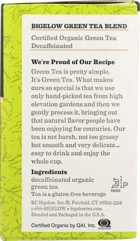 6 case.6 Bigelow Organic Decaffeinated Green Tea - per