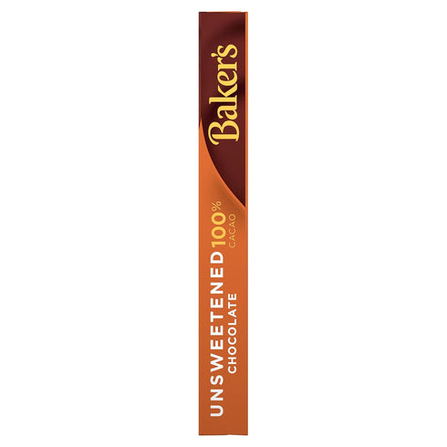 by Baker's 100 (4 oz Baker's Unsweetened Chocolate Premium Baking Bar with % Cacao Box)