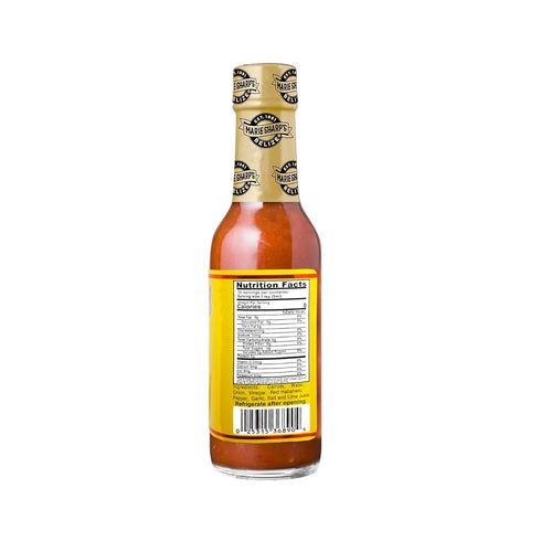 5 oz Marie Sharps Garlic Habanero Pepper Sauce, Bold Belizean Hot Sauce with Garlic & Heat All-Natural, Gluten-Free