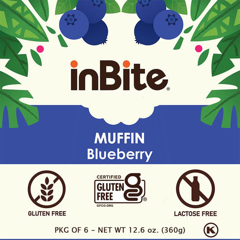 6 Count (1 Pack, Inbite Exquisite Gluten-Free Muffins | - Quick & Easy Microwaveable Delight | Gluten-Free |