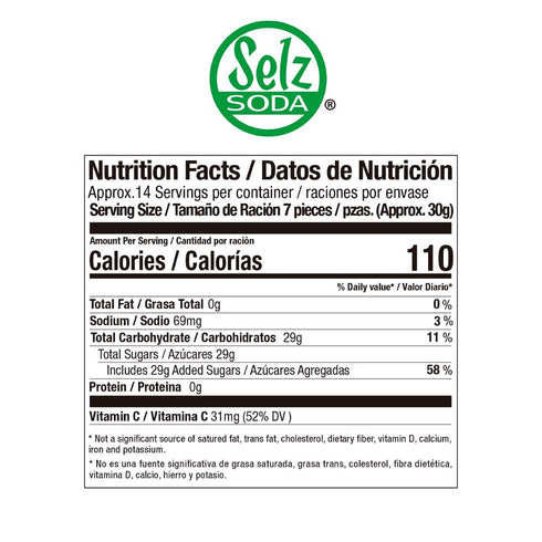 Selz Soda 14.82 Oz Lemon Powder Filled Hard Candy by