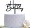 Happy Birthday Cake Topper for Birthday Party Decorations, Black Acrylic