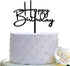Happy Birthday Cake Topper for Birthday Party Decorations, Black Acrylic
