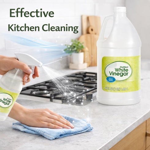 Generic (64 Oz) Distilled White Vinegar, Multipurpose Liquid for Cooking, Cleaning and Household Use, Clear Vinegar