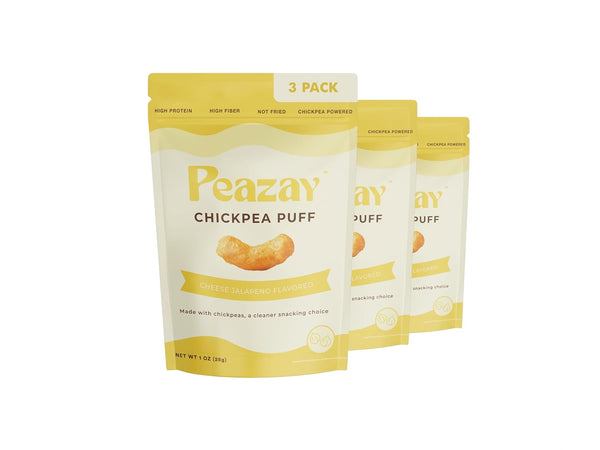 Peazay Chickpea Puff Cheese Jalapeo Flavored | Plant Protein, 12g Fiber |