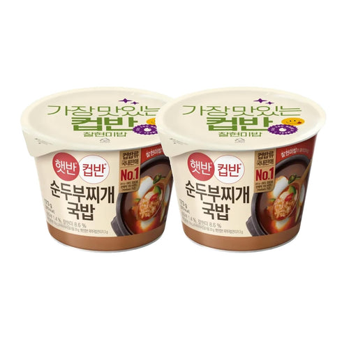 caincosmetic Korean Instant Soft Tofu Stew Soup Ready-to-Eat Seasoned Rice Bowl, 173g (6.10