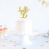 Hello 35 Cake Topper – 35th Birthday / Anniversary Party Decoration Supplies (Gold, Hello 35)