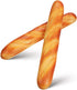 UKCOCO 2 Pack Artificial French Baguette 13.58In Faux Bread Loaves for Kitchen