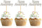 48 Pcs Silver Happy Anniversary Cupcake Toppers, Picks for Anniversary Party Cake Decorations