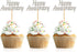48 Pcs Silver Happy Anniversary Cupcake Toppers, Picks for Anniversary Party Cake Decorations