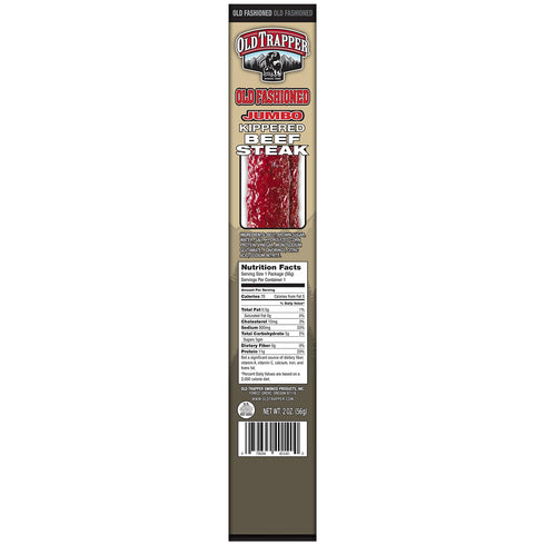 Packages, 22 (Pack 12) Old Trapper Kippered Steak, Old-Fashioned Flavor, Two-Ounce Individually Wrapped Savory Meat