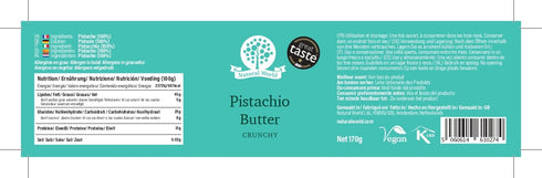 6 Oz (170g) 100% Nutural World - Crunchy Pistachio butter / pure single ingredient - Great Taste Award winner