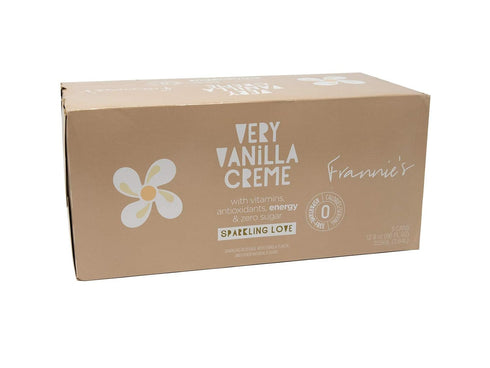 AmishTastes 12 Oz. (12 24)) Frannies Sparkling Very Vanilla Creme, Protected With High-Density Foam, Ounce (Case