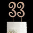 MAGJUCHE Gold 33" Crystal Cake Topper, Number 33 Rhinestones for 33rd Birthday or Anniversary Party Decoration