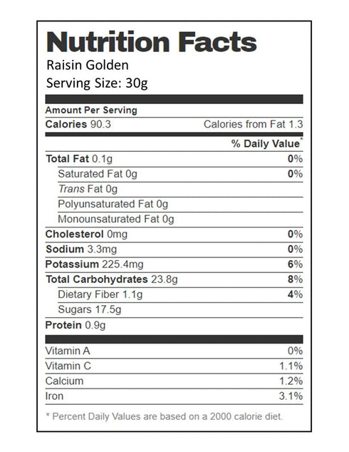 (5 LB) Aiva Golden California Raisins Naturally Sweet Dried Fruit for Snacking, Baking, and Cooking