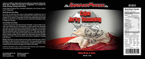5 lb #1, 1 lb The Sausage Maker - Cajun Pepper Jerky Seasoning, w/ InstaCure