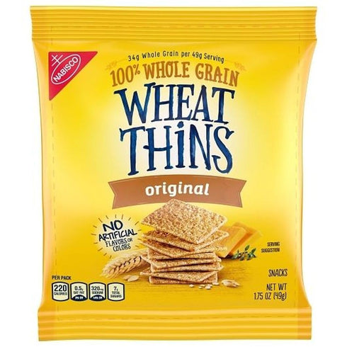 NABISCO 1.75 oz. 72 Wheat Thins Cracker - bag, per case