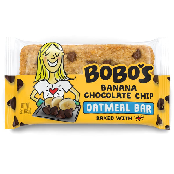 Bobo's Banana Chocolate Chip Oat Bars, Gluten Free, Non-GMO, Whole Grain Oats,