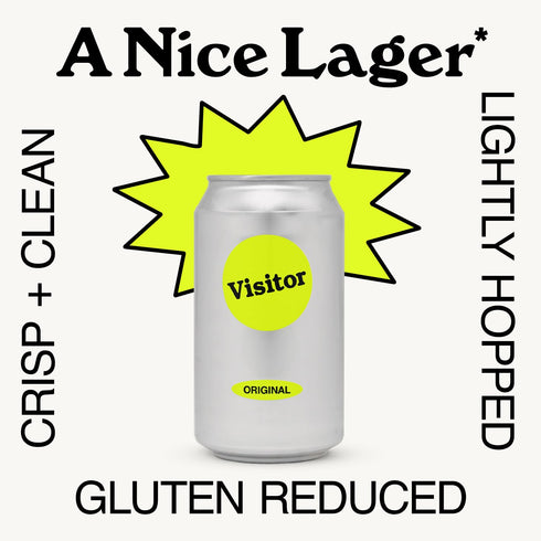 12-Pack 12x12 Oz 72-79 Visitor Original Lager & Extra IPA Variety | Non-Alcoholic Beer | Cans | Gluten Reduced |