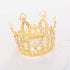 JANOU Mini Crown Tiara Cake Topper - Crystal Hair Ornaments for Wedding, Birthday, Baby Shower Cake Decoration (Gold)