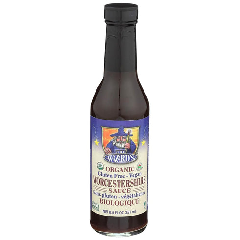 The Wizard's Organic Gluten Free Worcestershire Sauce, 8.5 Oz - Vegan, Non-GMO