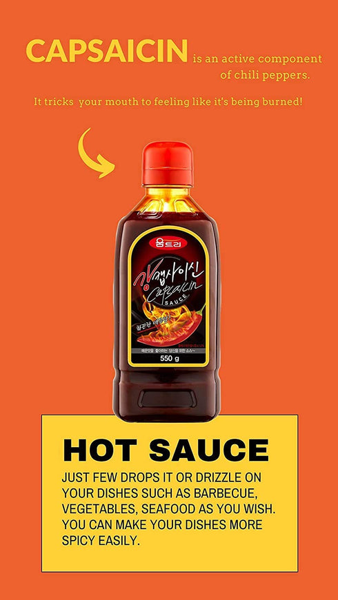 19.4 oz Woomtree Hot Sauce Capsaicin Oil, - Bottle | Made in Korea |