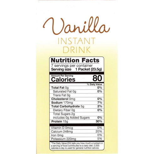 15g 7 Count Nutmeg State Nutrition Healthywise - High Protein Instant Drink Mix, Protein, Low Calorie, Low Carb, Low