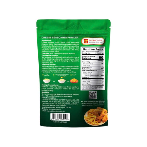 8.8 SOONICORN Cheese Popcorn Seasoning Powder, Ounce Delicious Popcorn Cheese Powder for Perfectly Seasoned Popcorn!