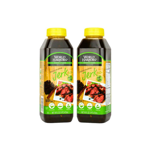 World Harbors Jamaican Jerk Sauce Sweet & Spicy Marinade for Jamaican Jerky