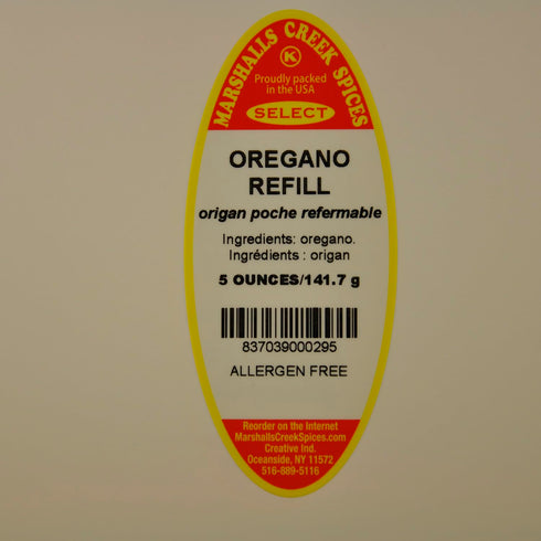 Marshall’s Creek Spices Oregano Seasoning Refill, 5 Ounce