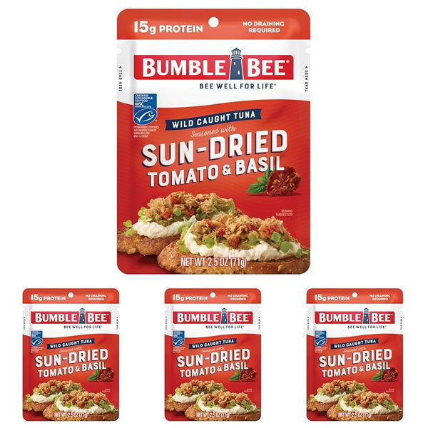 Bumble Bee Sun-Dried Tomato & Basil Seasoned Tuna, 2.5 oz Pouch -