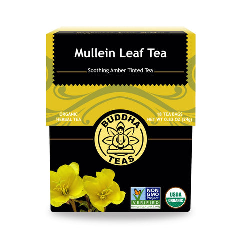 Buddha Teas - Mullein Leaf - Organic Herbal Tea - Single Ingredient