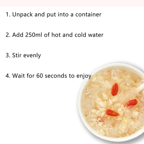 TEAERPKLAE 5.29 oz/150g (15g 10 Snow pear medlar Snow fungus soup * bags/bag) white fungus Starch Soup Powder Freeze
