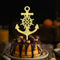 Acrylic Nautical Cake Topper, Ship Anchor Design, for Birthday, Baby Shower, Wedding